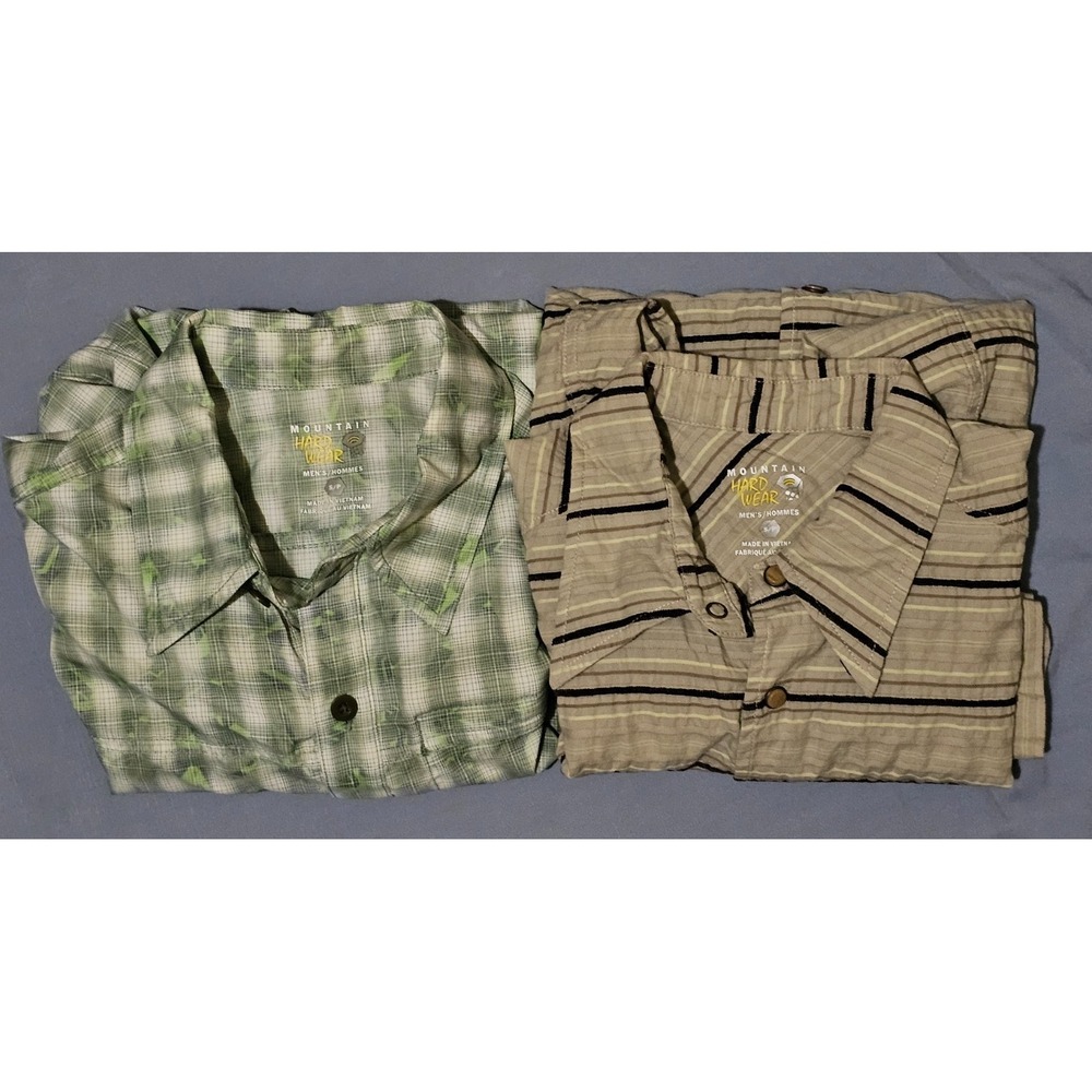 Mountain Hardwear Short Sleeve S/S‎ Cotton Button Up Men's Size Small Lot of 2